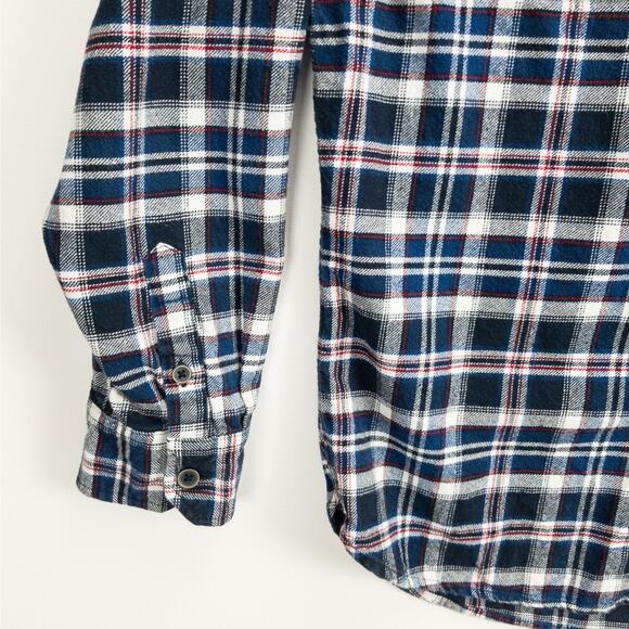 JACHS Long Sleeve Button-Up Shirt Flannel, dual chest pockets, casual workwear - Picture 4 of 13